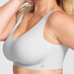 Honeylove liftwear v neck bra moondust gray